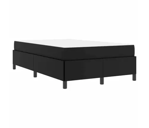 Lovos Rėmas Su Čiužiniu Juoda 120 X 200 Cm Dirbtinė Oda