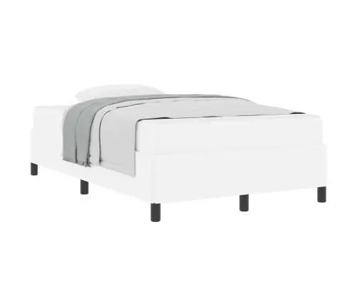 Gultas Rāmis Ar Matraci Balta 120 X 200 Cm Mākslīgā Āda Vidaxl