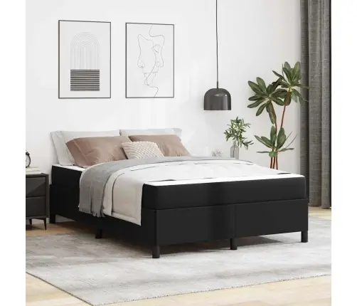 Lovos Rėmas Su Čiužiniu Juoda 140 X 200 Cm Audinys