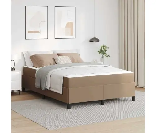 Voodiraam Madratsiga Cappuccino 140 X 200 Cm Kunstnahk