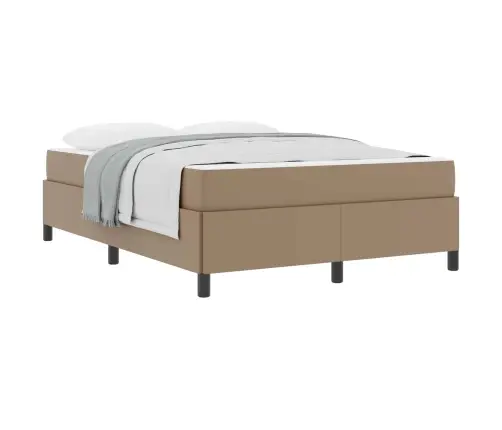 Gultas Rāmis Ar Matraci Kapučīno 160 X 200 Cm Mākslīgā Āda Vidaxl