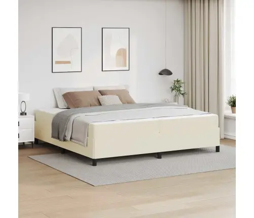 Lovos Rėmas Su Čiužiniu Kreminė 200 X 200 Cm Audinys