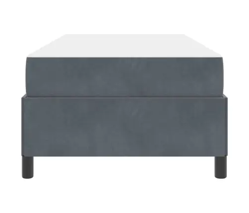 Gultas Rāmis Cits Balts Un Gaismi Pelēks 90 X 200 Cm Samts Vidaxl