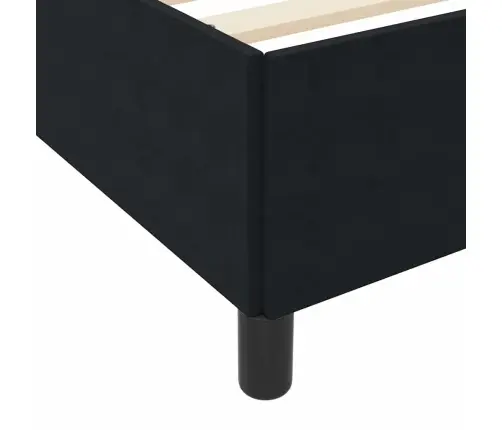 Gultas Rāmis Cits Melns Un Balts Un Melns 90 X 200 Cm Samts Vidaxl