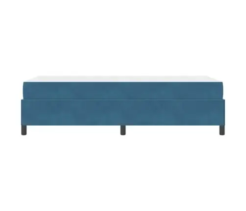 Gultas Rāmis Cits Tumši Zils Un Balts 90 X 200 Cm Samts Vidaxl