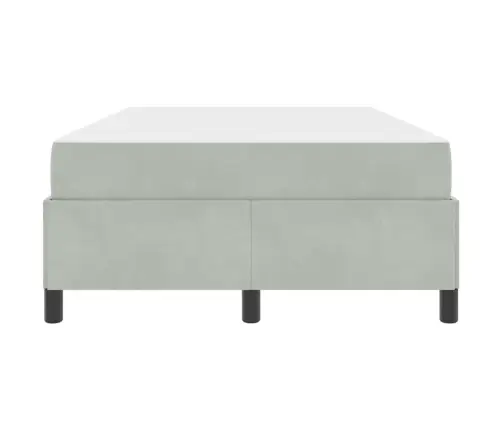 Voodi Raam Madratsiga Helehall 120 X 190 Cm Kangas