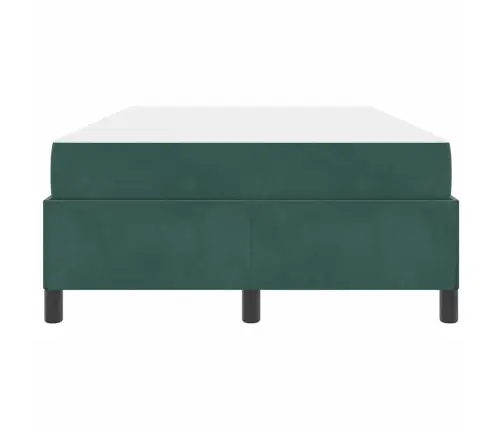 Gultas Rāmis Cits Tumši Zaļa Un Balta 120 X 190 Cm Samts Vidaxl