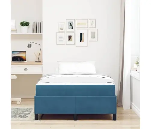 Lovos Rėmas Su Čiužiniu Tamsiai Mėlyna 120 X 190 Cm Audinys