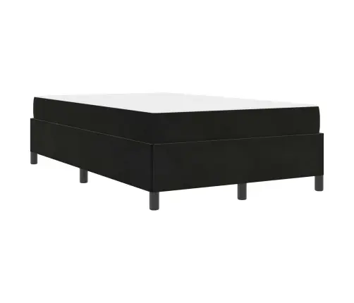 Voodi Raam Madratsiga Must 120 X 200 Cm Kangas