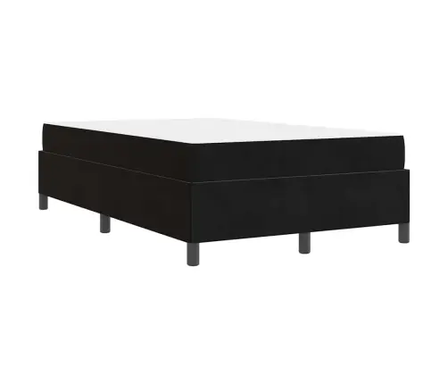 Voodi Raam Madratsiga Must 120 X 200 Cm Kangas