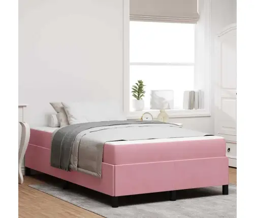 Lovos Rėmas Su Čiužiniu Rožinė 120 X 200 Cm Audinys