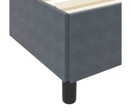 Gultas Rāmis Cits Balts Un Gaismi Pelēks 140 X 190 Cm Samts Vidaxl