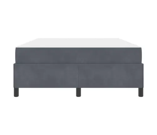 Gultas Rāmis Cits Balts Un Gaismi Pelēks 140 X 190 Cm Samts Vidaxl