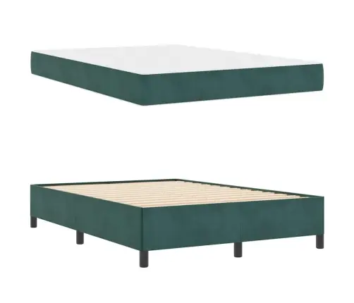 Gultas Rāmis Cits Balts Un Gaismi Pelēks 140 X 190 Cm Samts Vidaxl