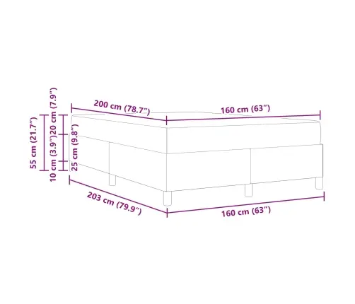Gultas Rāmis Cits Rozā Un Balts 160 X 200 Cm Samts Vidaxl