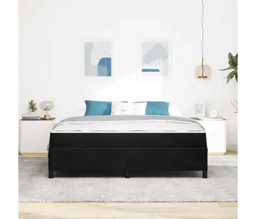 Voodi Raam Must Ja Valge Ning Must 180 X 200 Cm Samet