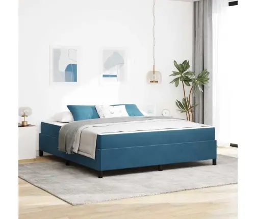 Lovos Rėmas Su Čiužiniu Tamsiai Mėlyna 180 X 200 Cm Audinys
