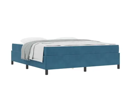 Lovos Rėmas Su Čiužiniu Tamsiai Mėlyna 180 X 200 Cm Audinys