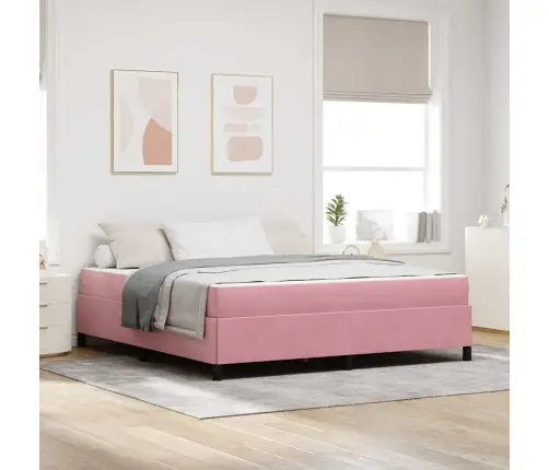 Voodi Raam Madratsiga Roosa 180 X 200 Cm Kangas