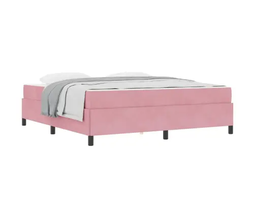 Voodi Raam Madratsiga Roosa 180 X 200 Cm Kangas