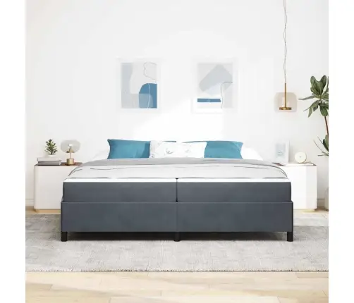 Lovos Rėmas Su Čiužiniu Tamsiai Pilka 200 X 200 Cm Audinys