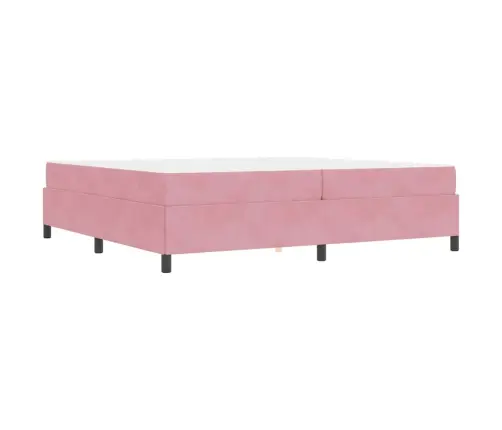 Voodi Raam Madratsiga Roosa 200 X 200 Cm Kangas