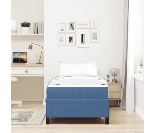 Gultas Rāmis Cits Zila 80 X 200 Cm Korduroja Audums Vidaxl