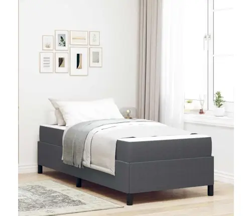 Gultas Rāmis Cits Tumši Pelēka 100 X 200 Cm Korduroja Audums Vidaxl