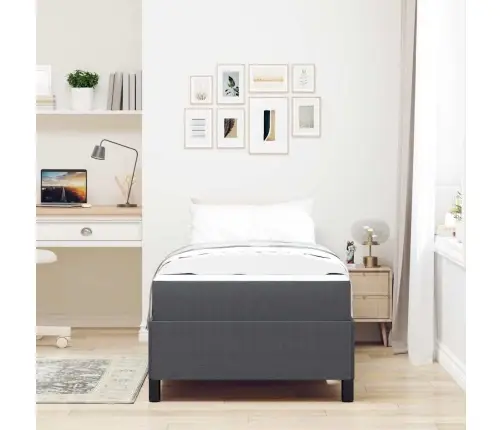 Gultas Rāmis Cits Tumši Pelēka 100 X 200 Cm Korduroja Audums Vidaxl