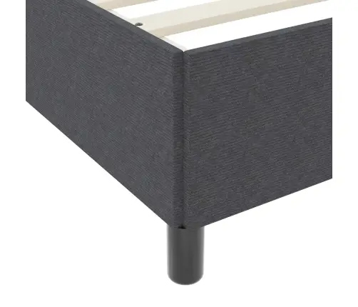 Gultas Rāmis Ar Matraci Tumši Pelēks 120 X 190 Cm Audums Vidaxl