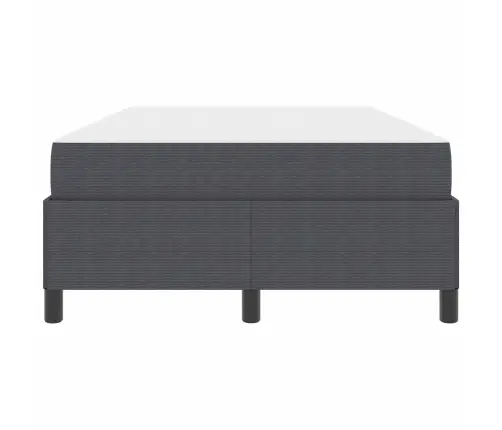 Gultas Rāmis Ar Matraci Tumši Pelēks 120 X 190 Cm Audums Vidaxl