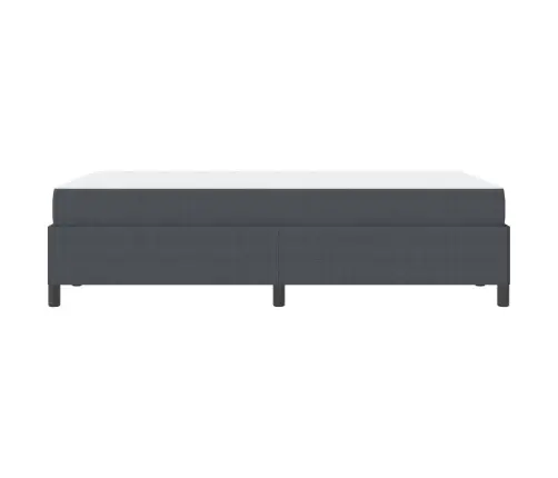 Gultas Rāmis Ar Matraci Tumši Pelēks 120 X 190 Cm Audums Vidaxl