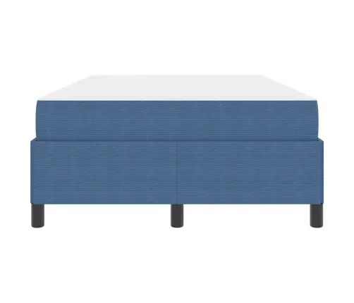 Gultas Rāmis Ar Matraci Zila 120 X 190 Cm Audums Vidaxl