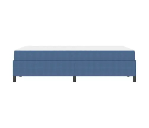 Gultas Rāmis Ar Matraci Zila 120 X 190 Cm Audums Vidaxl