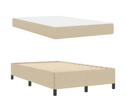 Voodi Raam Madratsiga Hele Roheline Hall 120 X 200 Cm Kangas