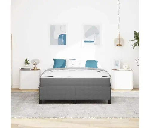 Lovos Rėmas Su Čiužiniu Šviesiai Pilka 140 X 190 Cm Audinys