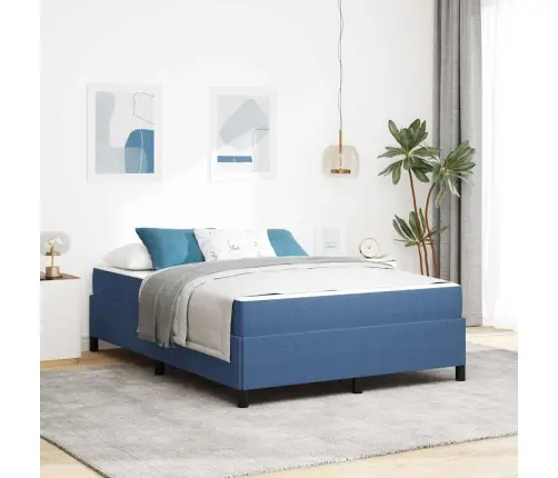 Lovos Rėmas Su Čiužiniu Mėlyna 140 X 190 Cm Audinys