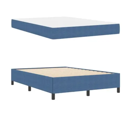 Lovos Rėmas Su Čiužiniu Mėlyna 140 X 190 Cm Audinys