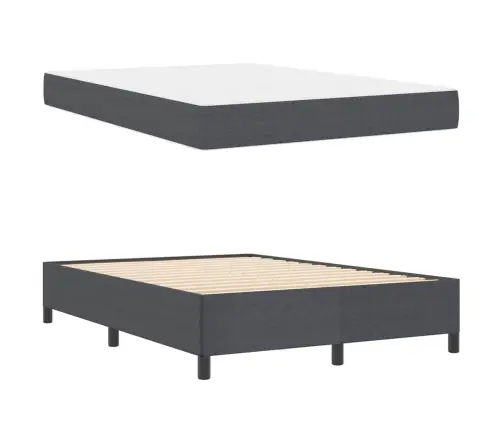 Gultas Rāmis Cits Tumši Pelēka 140 X 200 Cm Korduroja Audums Vidaxl