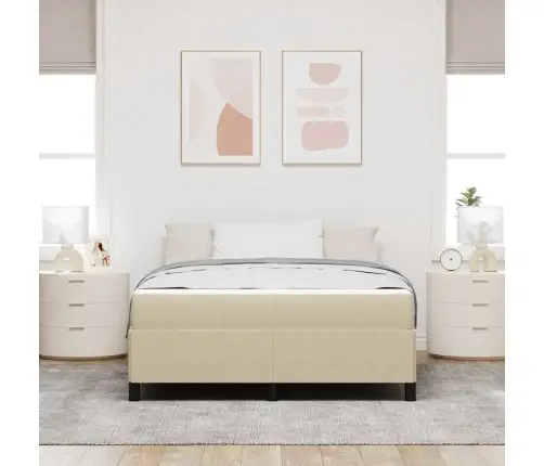 Voodi Raam Madratsiga Hele Roheline Hall 160 X 200 Cm Kangas