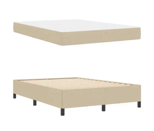 Voodi Raam Madratsiga Hele Roheline Hall 160 X 200 Cm Kangas