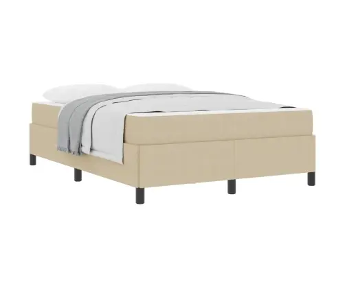 Voodi Raam Madratsiga Hele Roheline Hall 160 X 200 Cm Kangas