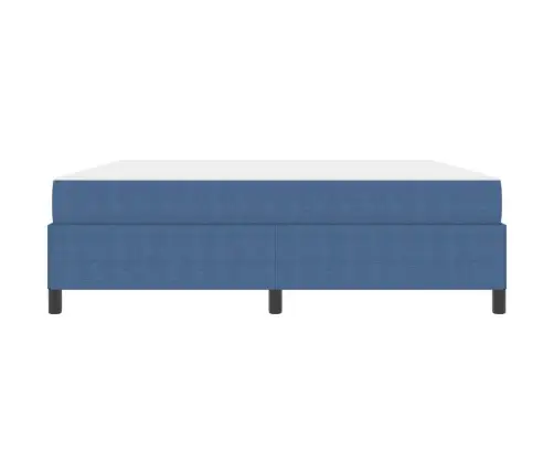 Gultas Rāmis Ar Matraci Zila 180 X 200 Cm Audums Vidaxl