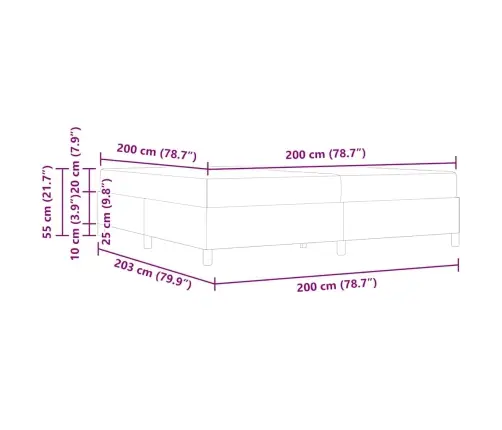 Gultas Rāmis Cits Gaiši Pelēka 100 X 200 Cm Korduroja Audums Vidaxl
