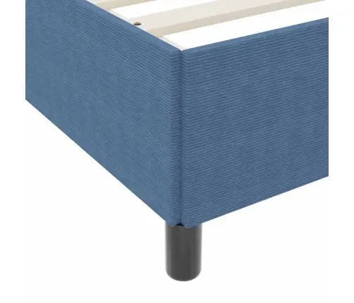 Gultas Rāmis Cits Zila 100 X 200 Cm Korduroja Audums Vidaxl
