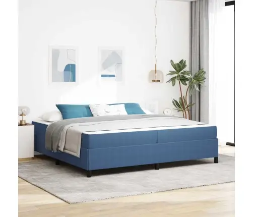 Gultas Rāmis Cits Zila 100 X 200 Cm Korduroja Audums Vidaxl