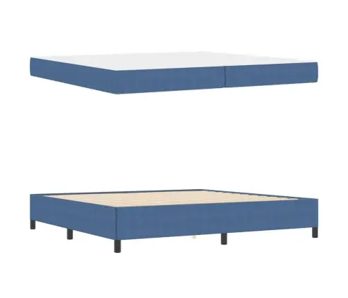 Gultas Rāmis Cits Zila 100 X 200 Cm Korduroja Audums Vidaxl