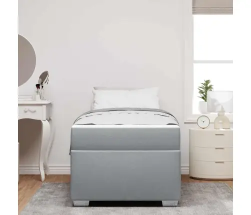 Gultas Rāmis Cits Gaiši Pelēka 80 X 200 Cm Audums Vidaxl