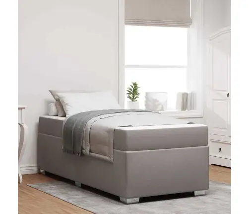 Lovos Rėmas Su Čiužiniu Taupe 80 X 200 Cm Audinys