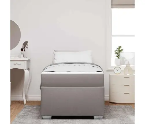 Lovos Rėmas Su Čiužiniu Taupe 80 X 200 Cm Audinys